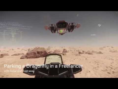 Star Citizen 3.4.3 - Parking a Dragonfly in a Freelancer in flight