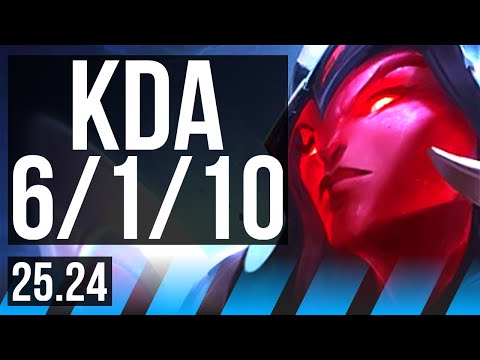 CASSIOPEIA vs SYNDRA (MID) | 6/1/10 | EUW Master | 25.24