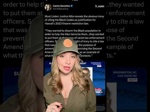 Justice Alito The Voice Of Reason Calls Out The Irony#shortsfeed #2ndamendment #shortsvideo #shorts Thumbnail