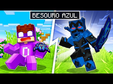 VIREI o BESOURO AZUL NO MINECRAFT POR 24 HORAS!!