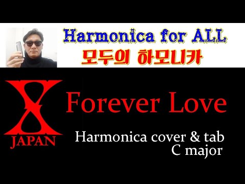 Forever Love - X japan ハ長調ハーモニカのタブ譜とカバー | C major harmonica tab and cover