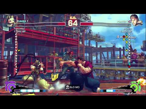 ekusiru [Ryu] vs Toncotsu [Ibuki] SSF4 Japanese Online Ranked Matches - TRUE-HD