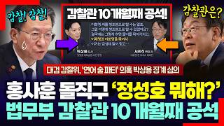 작심한 홍사훈 기자 쎄다! 정성호 장관에 돌직구 "법무부 감찰관 10개월째 공석인데?"