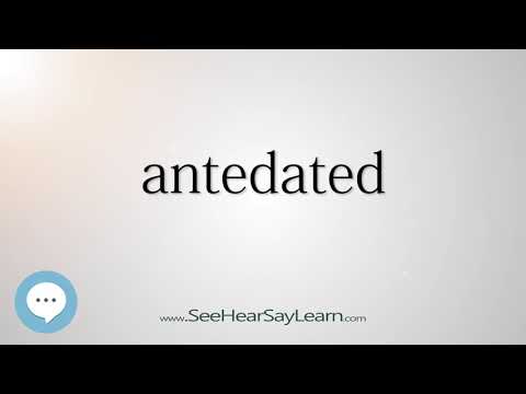 antedated