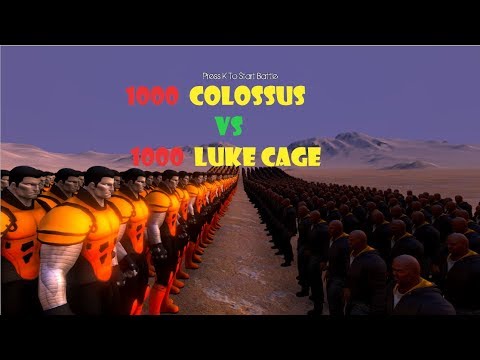 1000 LUKE CAGE vs 1000 COLOSSUS [Ultimate Epic Battle Simulator]