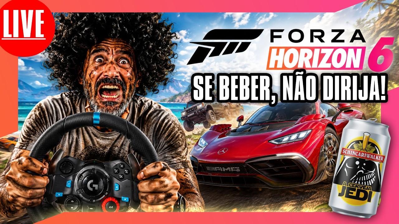 🎮🚨 AO VIVO  - 🍺🍺 SE BEBER, NÃO DIRIJA!  FORZA 6 DE SÁBADO COM VOLANTE G29 #forza6