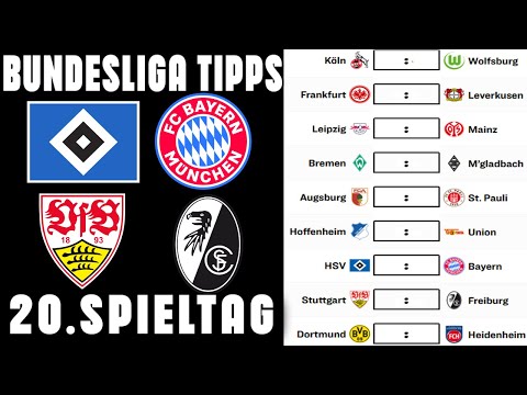 Bundesliga Prognose | 20. Spieltag 2025/26 – Alle Tipps & Vorschau zu jedem Spiel!
