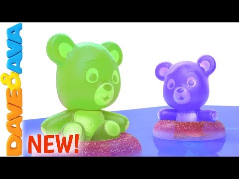 😍 Five Little Gummy Bears | Learn to Count to Five with Dave and Ava 😍