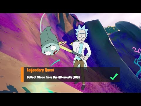 Collect Stone from the Aftermath location in Fortnite Season 7 - Week 1 Legendary Quest Challenges