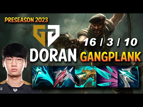 Gen Doran GANGPLANK vs K'SANTE Top - KR Ranked