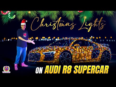 I Put Christmas Lights on My Audi R8 SUPERCAR !! 🎅🎄😍
