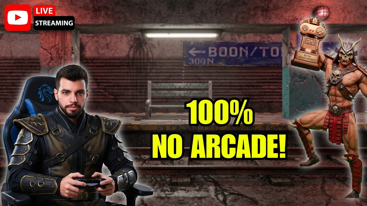 MORTAL KOMBAT 3 DE FLIPERAMA É INSANO?! 💥 Rumo ao 100% no RetroAchievements (Live)