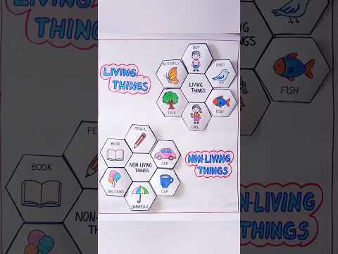 Living vs Non-Living things🌱🚗 hands-on chart idea| Flip it, learn it! #chartwork #teacherresources