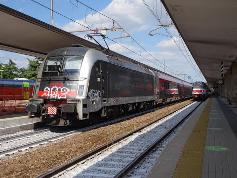 E190 WORLD RECORD e altri treni passeggeri a Treviso C.le.