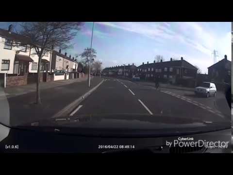 Car About To Wipe Out A Cyclist