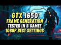 GTX 1650 - AMD FSR 3 Frame Generation Mod Tested in 8 Games