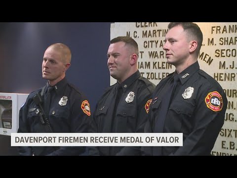 Davenport firemen awarded Medal of Valor after December apartment fire