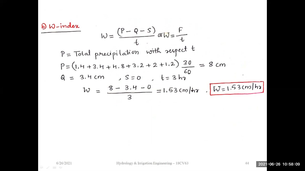 HIE: Module 2 - Problems on Evaporation & Infiltration Part 1