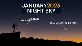 What&#39;s in the Night Sky January 2023 🌌 Comet C/2022 E3 (ZTF) | Mars Occultation