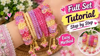 Gajra Bracelet  Tutorial 🌸 | How to make beads Gajra Bracelet for beginners #diy #Gajra  #bracelet 