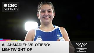 Last round of Marie Al Ahmadieh's lightweight boxing match of quarter-finals at Commonwealth Games