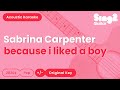 Sabrina Carpenter Because I Liked A Boy Acoustic Karaoke