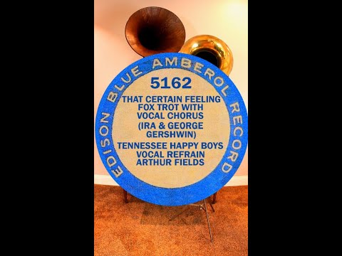 Foxtrot, Tennessee Happy Boys, "That Certain Feeling" Edison Blue Amberol cylinder record 5162
