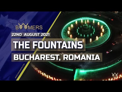 THE FOUNTAINS UNIRII SQUARE BUCHAREST ROMANIA 4K - 21ST AUGUST 2021