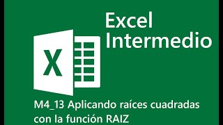 13 Aplicando raíces cuadradas con la función RAIZ