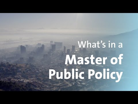 What's in a Master of Public Policy?