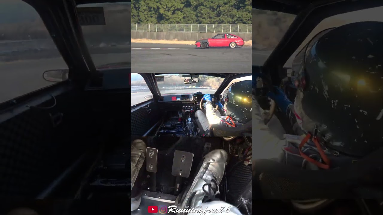 #SHORTS  ブレーキングドリフト AE86 16V 4AG #ドライサンプ #ドグミッション #DRIFT #FCR41