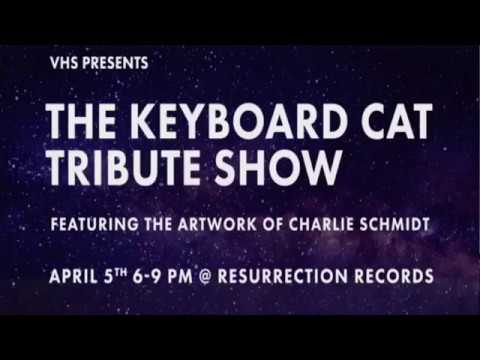 Keyboard Cat/Charlie Schmidt  Art Opening
