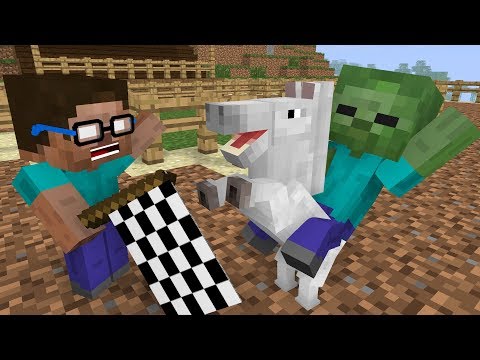 Monster School: Riding - Minecraft Animation