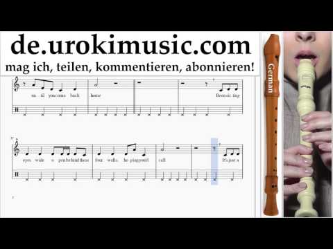 Blockflöte Lernen G. Taylor Swift & Zayn - I Don't Wanna Live Forever Tabulatur Teil#2 um-995
