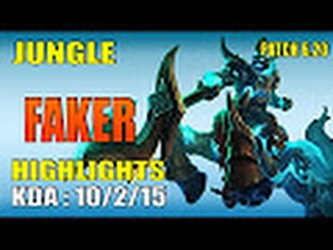 SKT Faker Hecarim vs Olaf  - Jungle NA SoloQ |  Highlights 2016