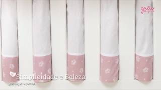 Saia para Berço Nobreza Rosa Antigo | Ref: 61198