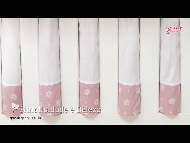 Saia para Berço Nobreza Rosa Antigo | Ref: 61198