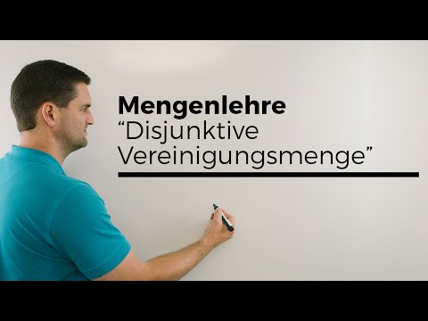 Mengenlehre, Mengen, "Disjunkte Vereinigungsmenge", Mathehilfe online | Mathe by Daniel Jung