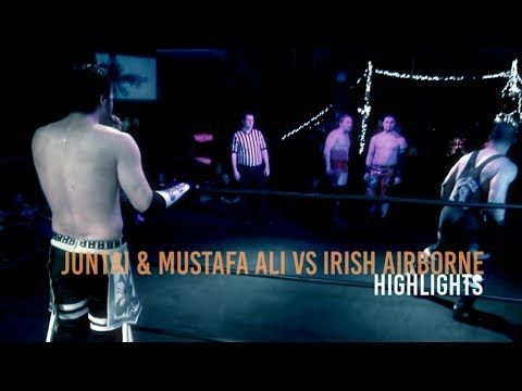 Mustafa Ali & Juntai vs Irish Airborne oi4k ove  (Dave & Jake Crist) AAW Pro Wrestling 2013