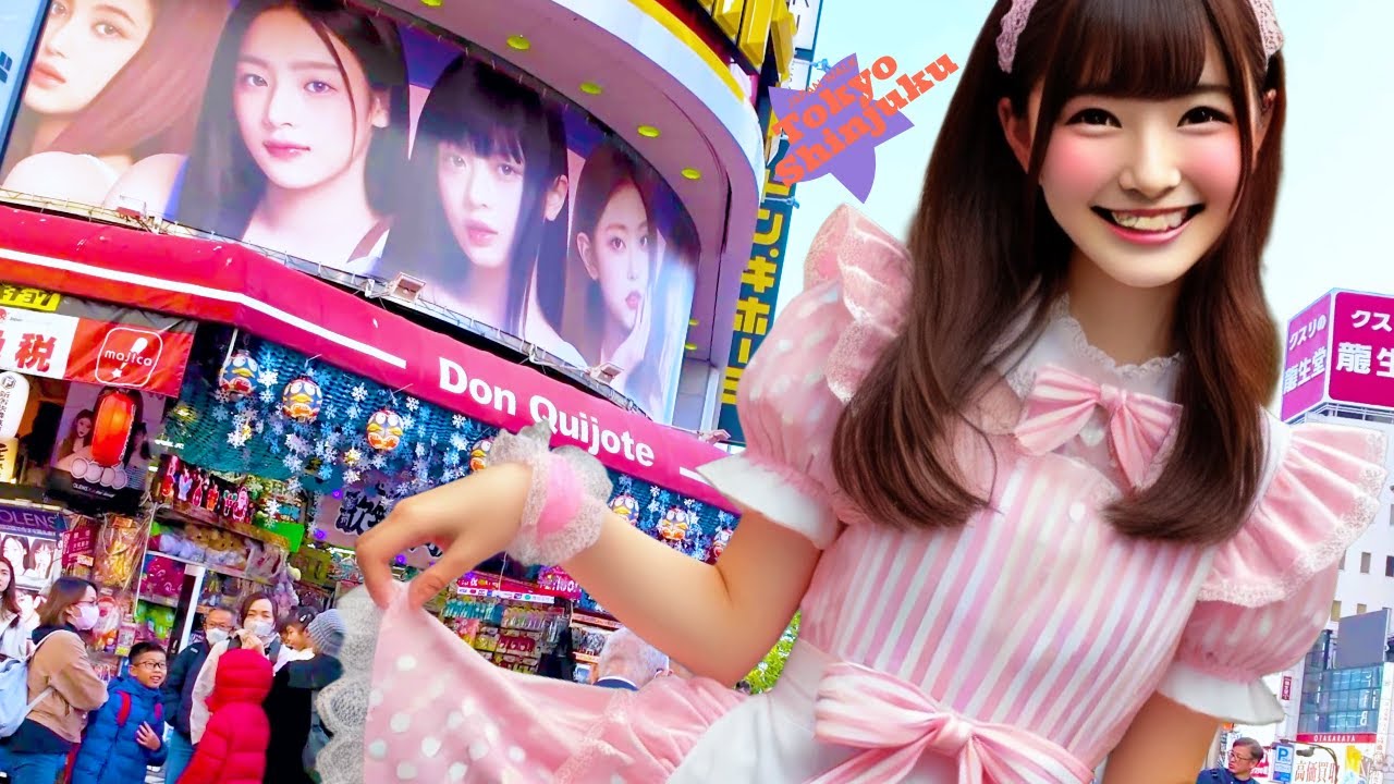 Tokyo Shinjuku 👍 Colorful Town ♪💖 4K Non-stop 1 hour