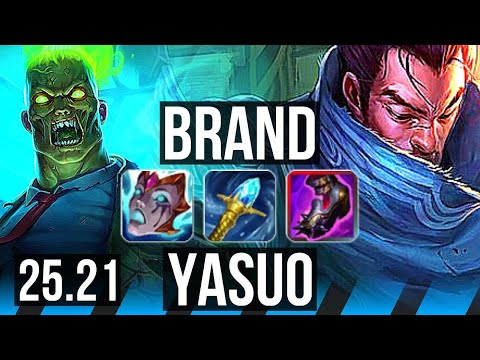 BRAND vs YASUO (MID) | 8/1/8 | EUW Diamond | 25.21