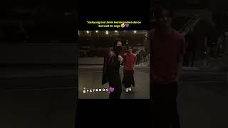 Jimin and V learning same dance but suga 😂💜#bts#jimin#jimin#v#youtubeshorts#viral#trending#shorts