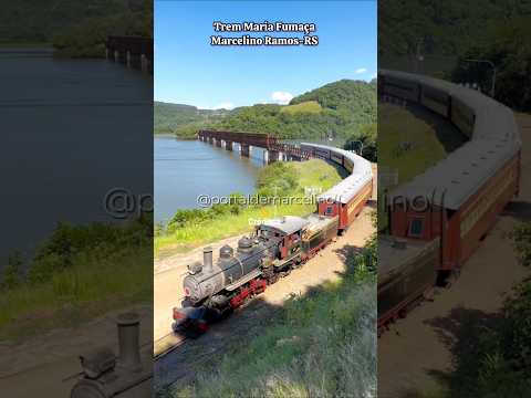 Trem Maria Fumaça em Marcelino Ramos-RS #tremmariafumaça #riouruguay #serragaucha #turismo #piratuba