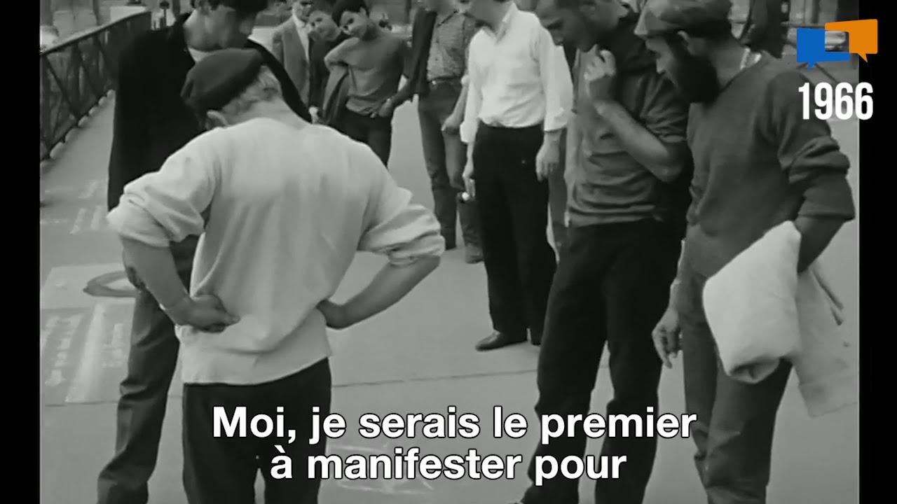 Napo, un jeune beatnik sur les manifestations (1966)