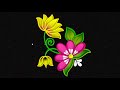 Creative Lotus Flower Rangoli with 5-1 dots🌸| Easy Rangoli design | Easy dots Kolam |Flower muggulu