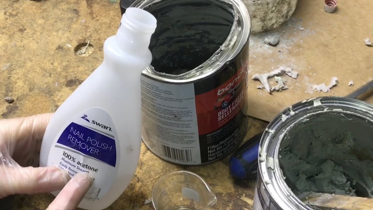 making unusable bondo USABLE using acetone (recovering auto body filler)
