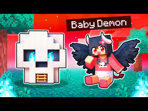 My BABY Demon's SECRET Minecraft Base!