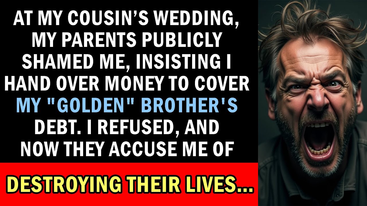 My parents embarrassed me before relatives at my cousin's wedding, asking me for money…