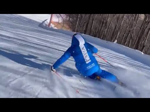 Piani di Bobbio Valtorta: Carlo Traini skiing down the Valtorta Blaxk slope 🇮🇹⛷⛷👍