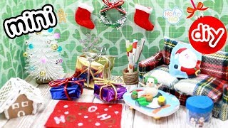 DIY CHRISTMAS DOLLHOUSE ROOM! (GINGERBREAD HOUSE, CHRISTMAS TREE, GIFTS!) - NOT A KIT!